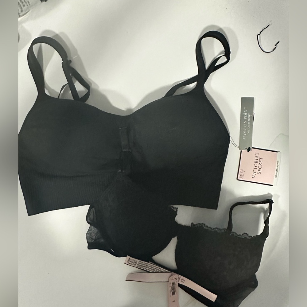 NWT Victoria’s Secret Flow on Point Bra & Sexy Tee Posey Lace  Demi Bra